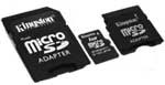 Kingston 2GB microSD w/2 Adapters (SDC/2GB-2ADP)